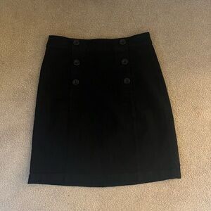 Loft dark navy saylor denim skirt